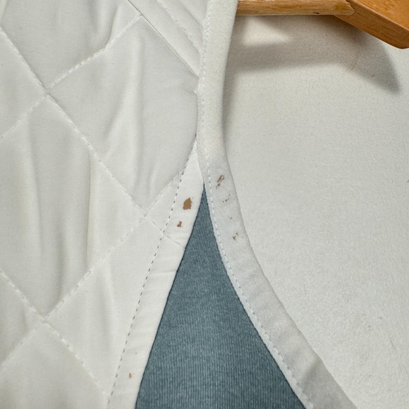 Athleta Upside Insulated Puffer Vest Women XS White Gray Full Zip Quilted - Picture 4 of 11